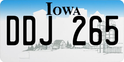 IA license plate DDJ265