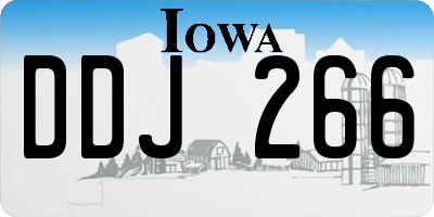 IA license plate DDJ266
