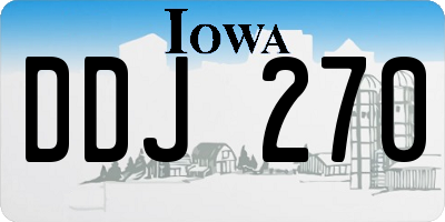 IA license plate DDJ270