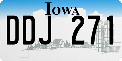 IA license plate DDJ271