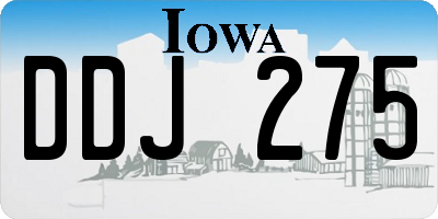 IA license plate DDJ275