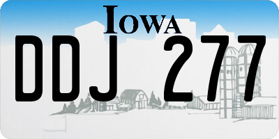 IA license plate DDJ277