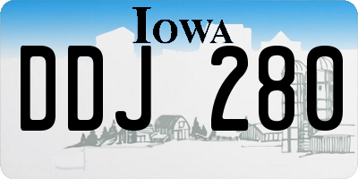 IA license plate DDJ280