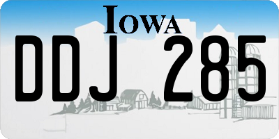 IA license plate DDJ285
