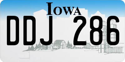 IA license plate DDJ286