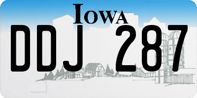 IA license plate DDJ287