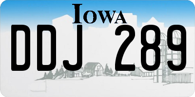 IA license plate DDJ289