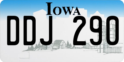 IA license plate DDJ290