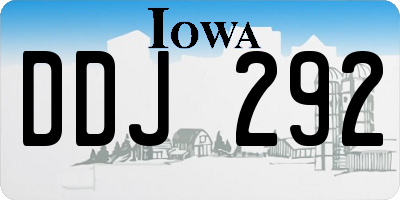 IA license plate DDJ292