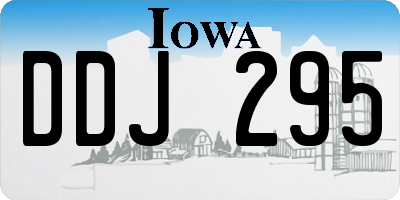IA license plate DDJ295