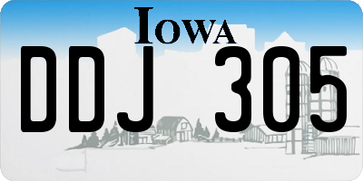 IA license plate DDJ305