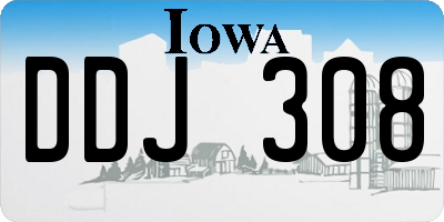 IA license plate DDJ308