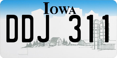 IA license plate DDJ311