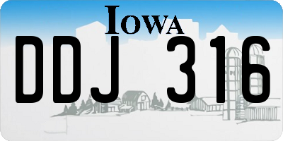 IA license plate DDJ316