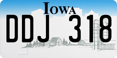 IA license plate DDJ318