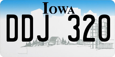 IA license plate DDJ320