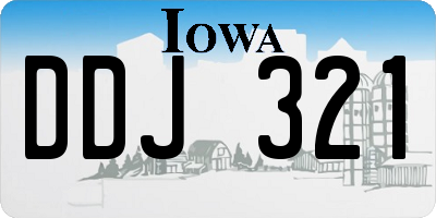 IA license plate DDJ321