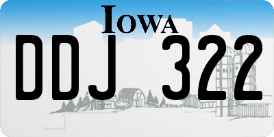 IA license plate DDJ322