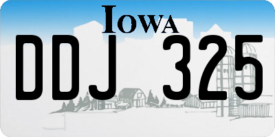 IA license plate DDJ325