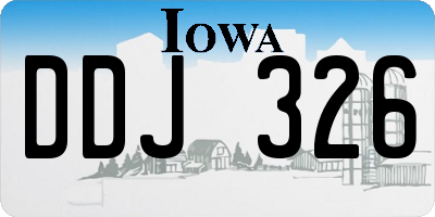 IA license plate DDJ326
