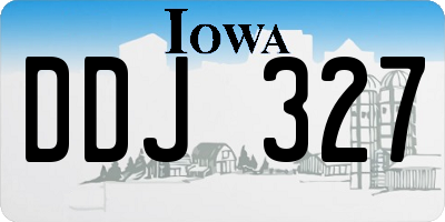 IA license plate DDJ327