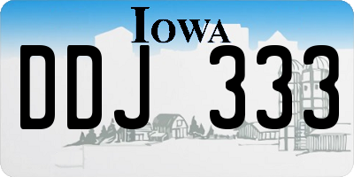 IA license plate DDJ333