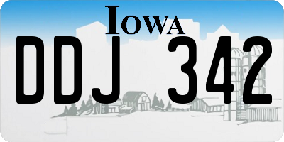 IA license plate DDJ342