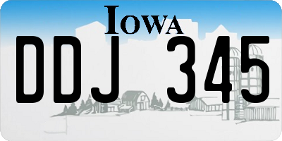 IA license plate DDJ345