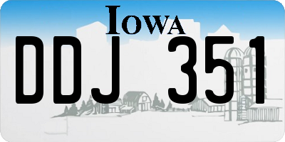 IA license plate DDJ351