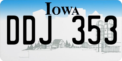 IA license plate DDJ353