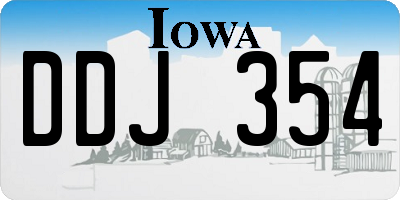 IA license plate DDJ354