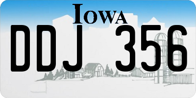 IA license plate DDJ356