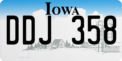 IA license plate DDJ358