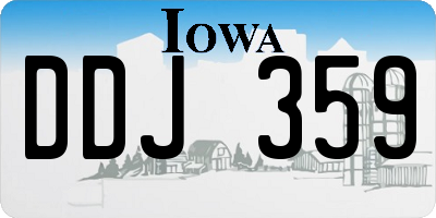 IA license plate DDJ359