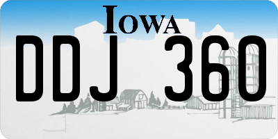 IA license plate DDJ360