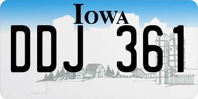 IA license plate DDJ361