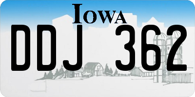 IA license plate DDJ362