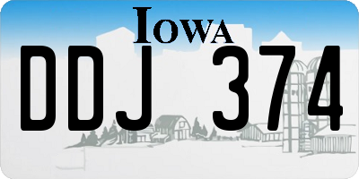 IA license plate DDJ374
