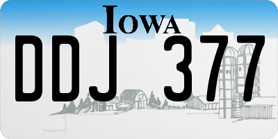 IA license plate DDJ377