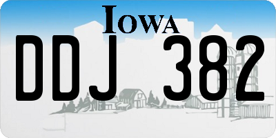 IA license plate DDJ382