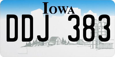 IA license plate DDJ383