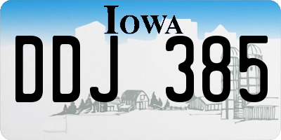 IA license plate DDJ385