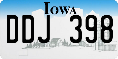 IA license plate DDJ398