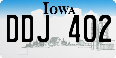 IA license plate DDJ402
