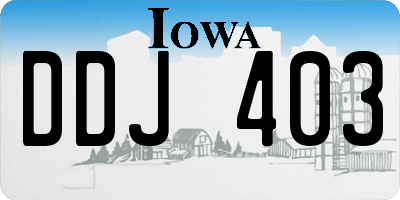 IA license plate DDJ403