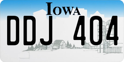 IA license plate DDJ404