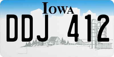 IA license plate DDJ412