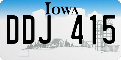 IA license plate DDJ415