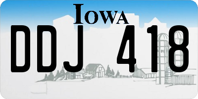 IA license plate DDJ418