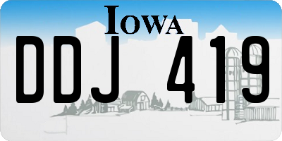 IA license plate DDJ419